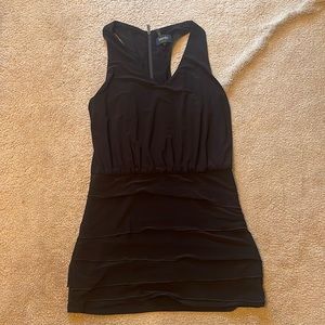 black v neck dress from bloomingdale’s